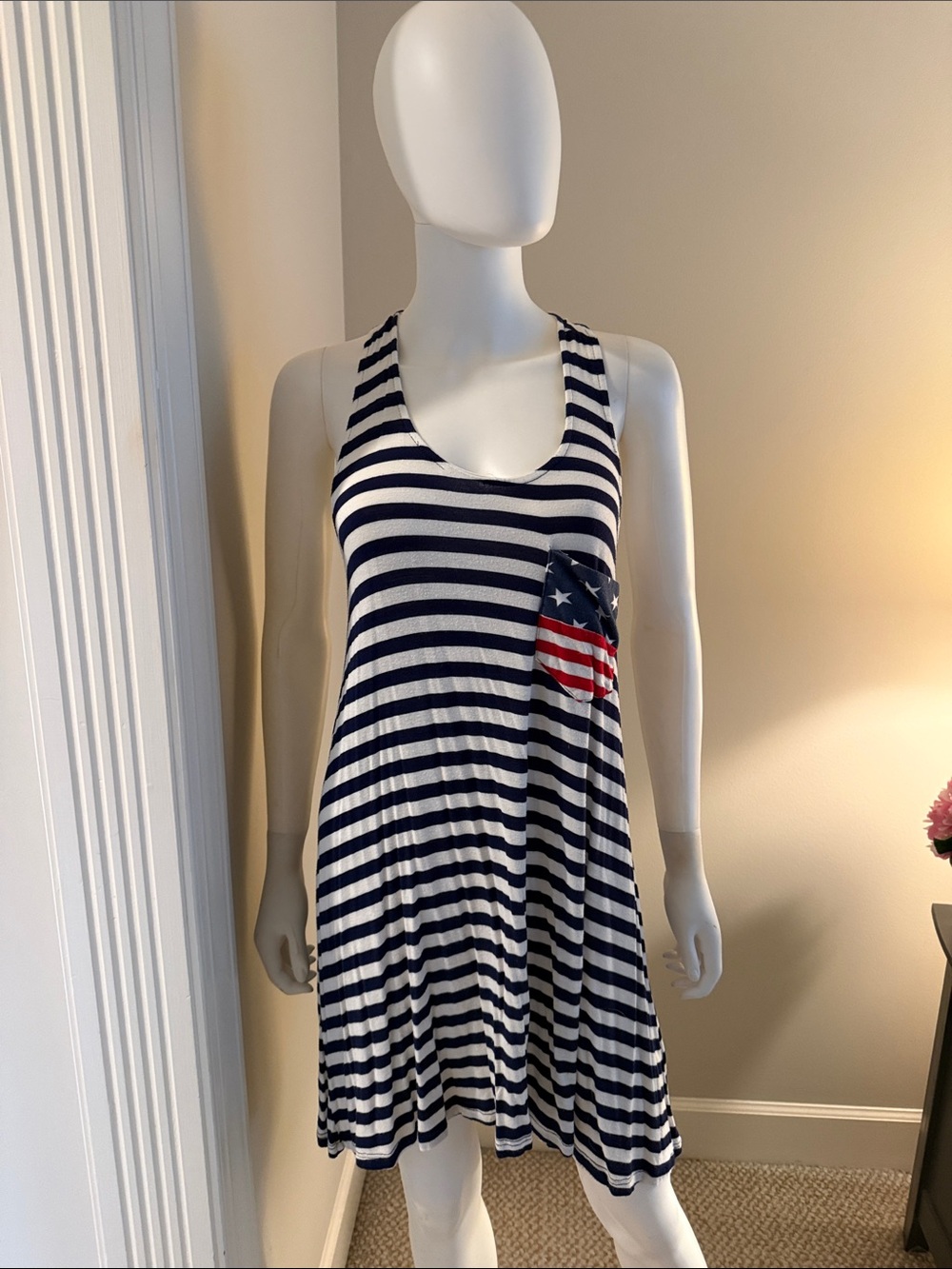 4th of July Dress with Flag Pocket